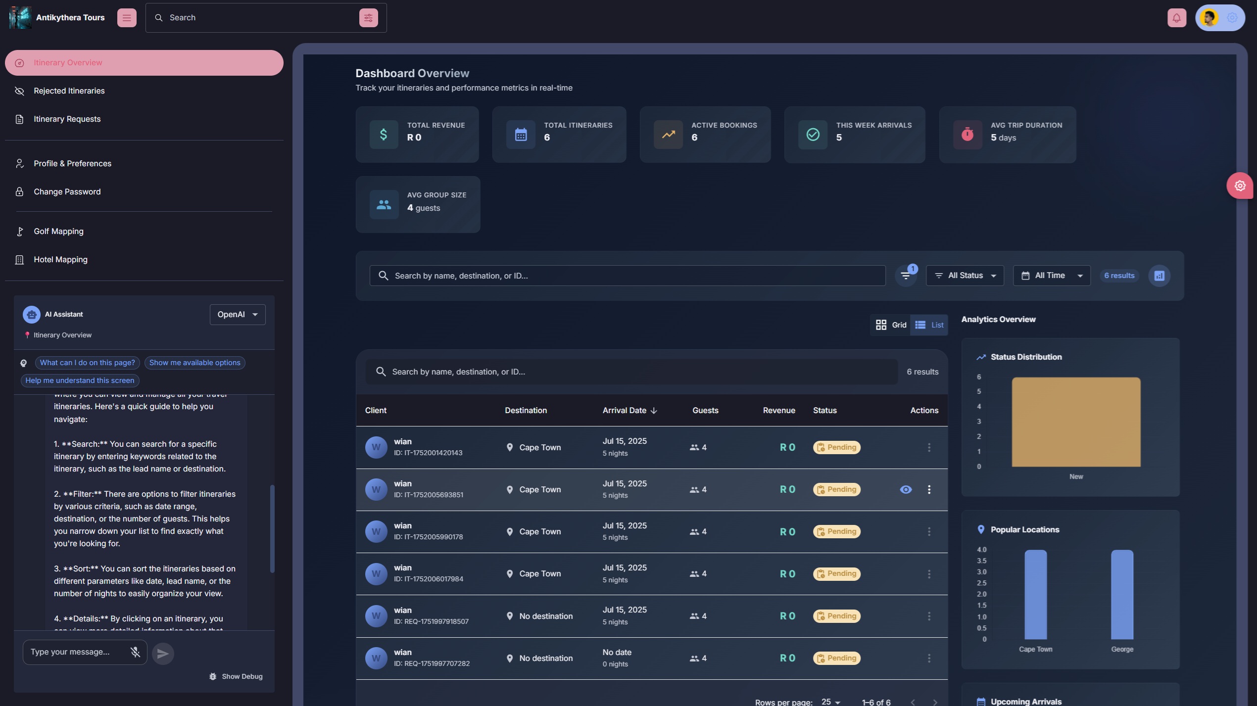 Ascot Tours AI Platform